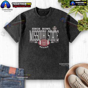Good Missouri State Bears 2025 Xbox Bowl logo on a washed t-shirt, perfect for fans and collectors.