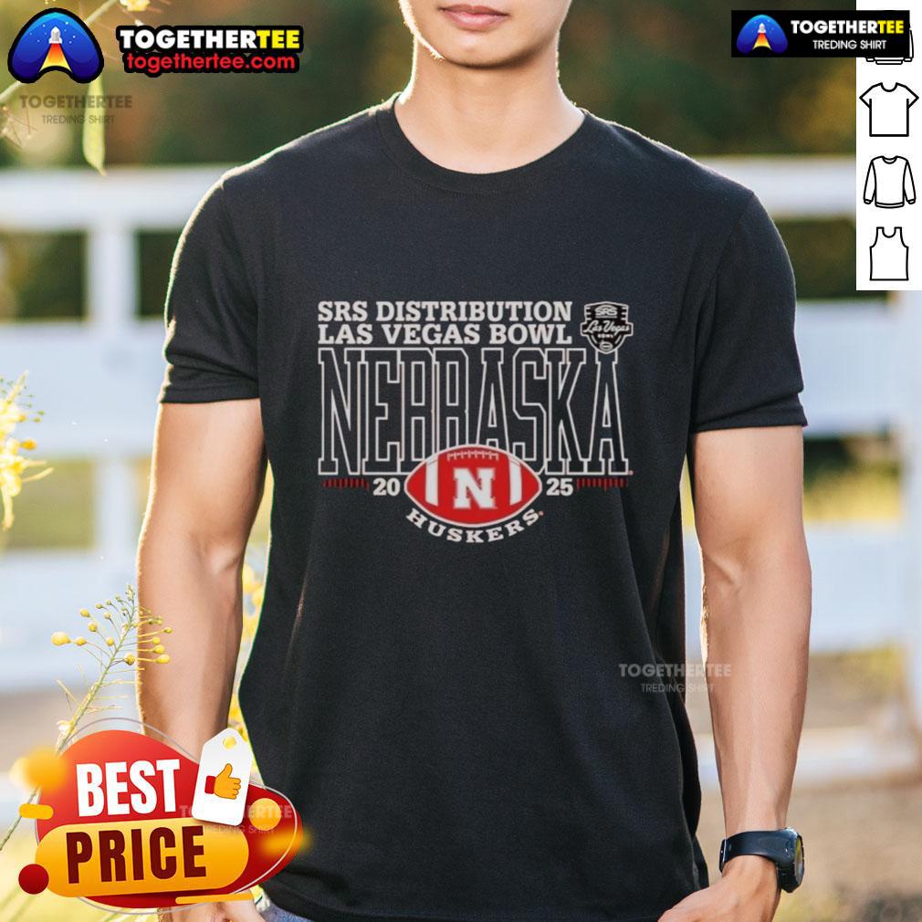 Alt Text: Good Nebraska Cornhuskers 2025 Las Vegas Bowl logo T-shirt featuring vibrant design and team colors. Perfect for fans!
