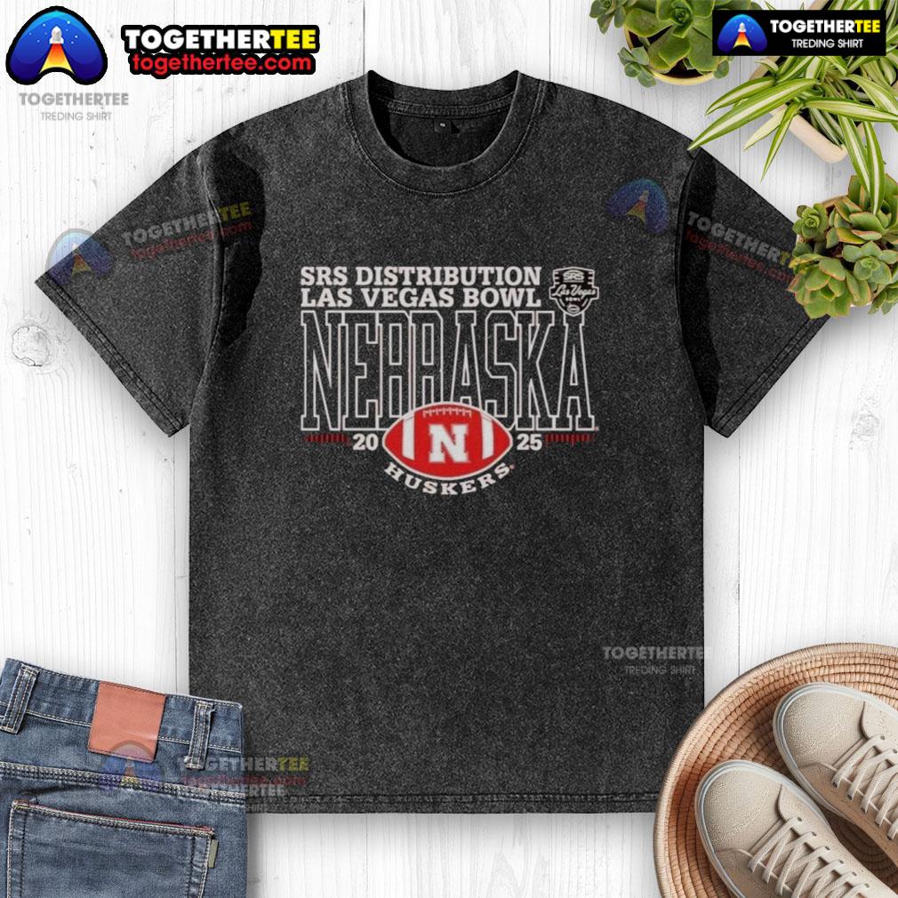 Alt Text: Good Nebraska Cornhuskers 2025 Las Vegas Bowl logo on a washed t-shirt, perfect for fans and collectors.