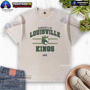 Good Property of Louisville Kings UFL washed t-shirt in vibrant colors, perfect for fans and casual wear.
