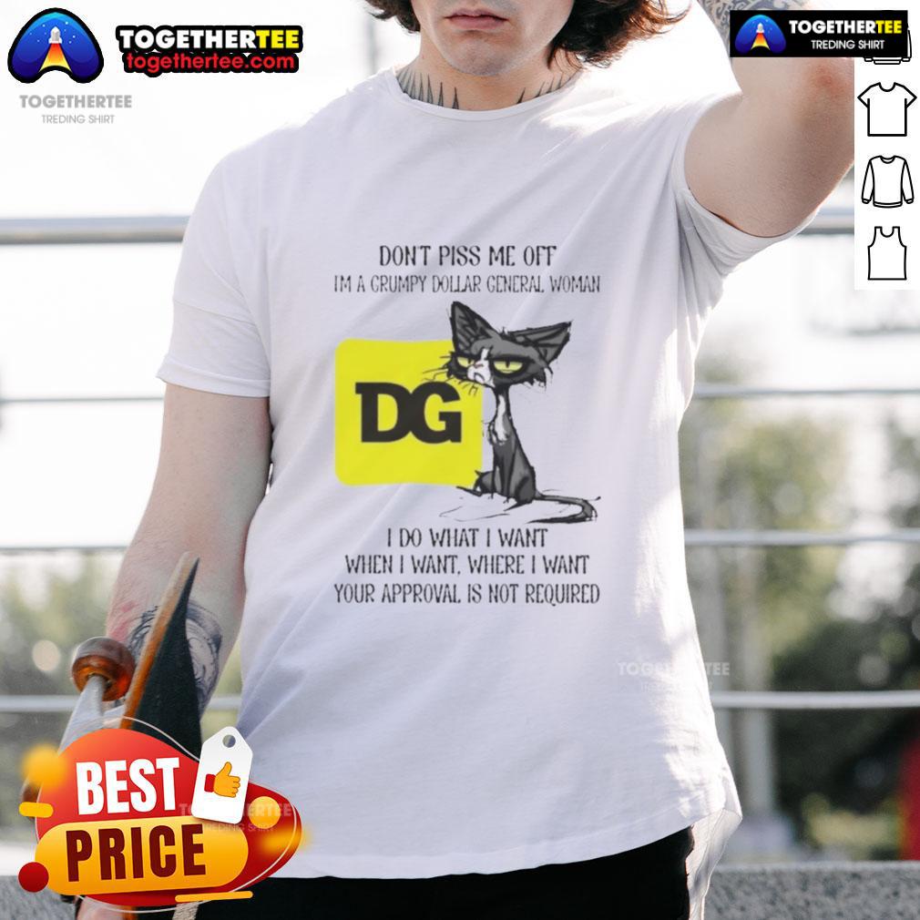Alt Text: Grumpy cat graphic on a 'Good Tired Cat' t-shirt, perfect for Dollar General fans who embrace their quirky style.