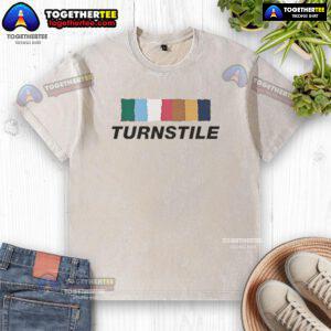 Good Turnstile Band Color Wall Sept 2025 washed t-shirt featuring vibrant graphics and relaxed fit.