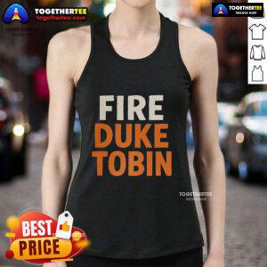 Happy Cincinnati Bengals NFL fire Duke Tobin letter tank top worn by a fan at a game, showcasing team spirit and style.