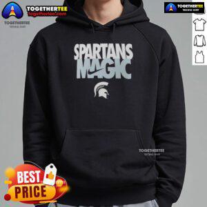 Alt Text: Hot Michigan State Spartans football hoodie featuring Spartans Magic and Nike logo, perfect for fans and athletes.