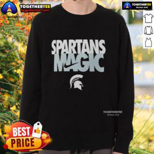 Hot Michigan State Spartans football sweatshirt featuring Spartans Magic Nike logo, perfect for fans and athletes.