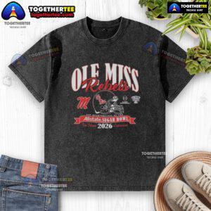 Hot Ole Miss Rebels CFP Quarterfinal 2026 washed t-shirt featuring team logo, perfect for game day outfits.