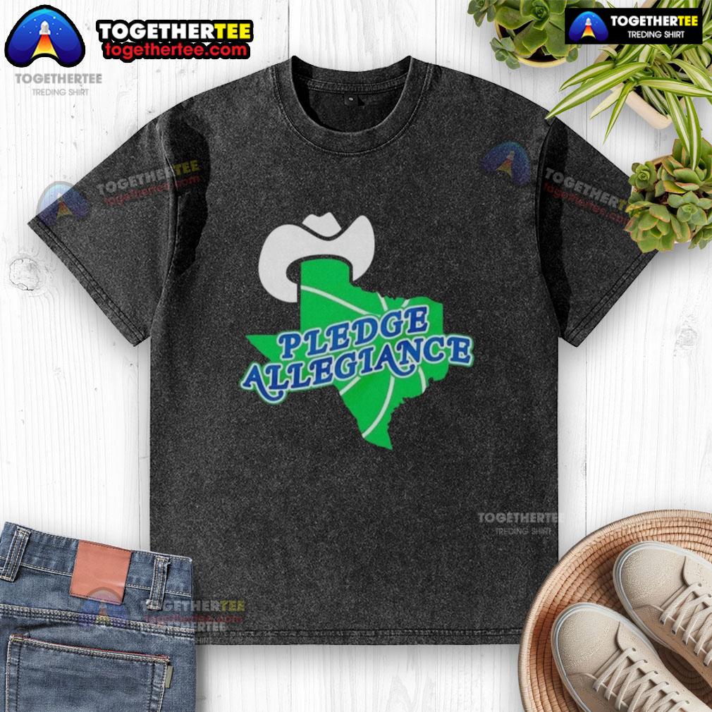 Hot Pledge Allegiance Dallas Mavericks Basketball washed t-shirt featuring team logo and vibrant design.