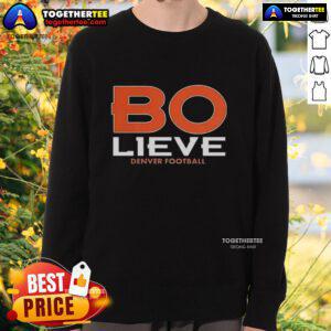 Denver Broncos Bolieve sweatshirt by Nice BO NIX, showcasing team colors and logo, perfect for fans and game day.