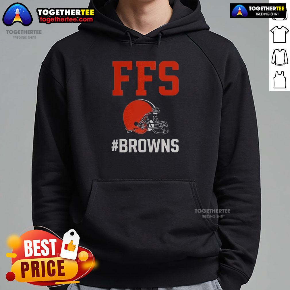Stylish Cleveland Browns FFS helmet hoodie showcasing team pride in vibrant colors and comfortable design.