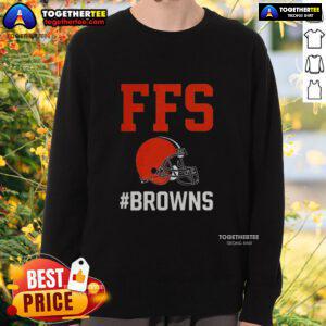 Cleveland Browns FFS helmet sweatshirt featuring bold team colors and logo, perfect for fans and game day wear.