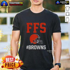 Nice Cleveland Browns FFS helmet T-shirt featuring a bold design, perfect for fans showcasing team spirit and style.