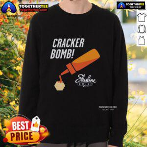 Cozy Nice Cracker Bomb Skyline Sweatshirt featuring a vibrant city skyline design, perfect for casual wear.