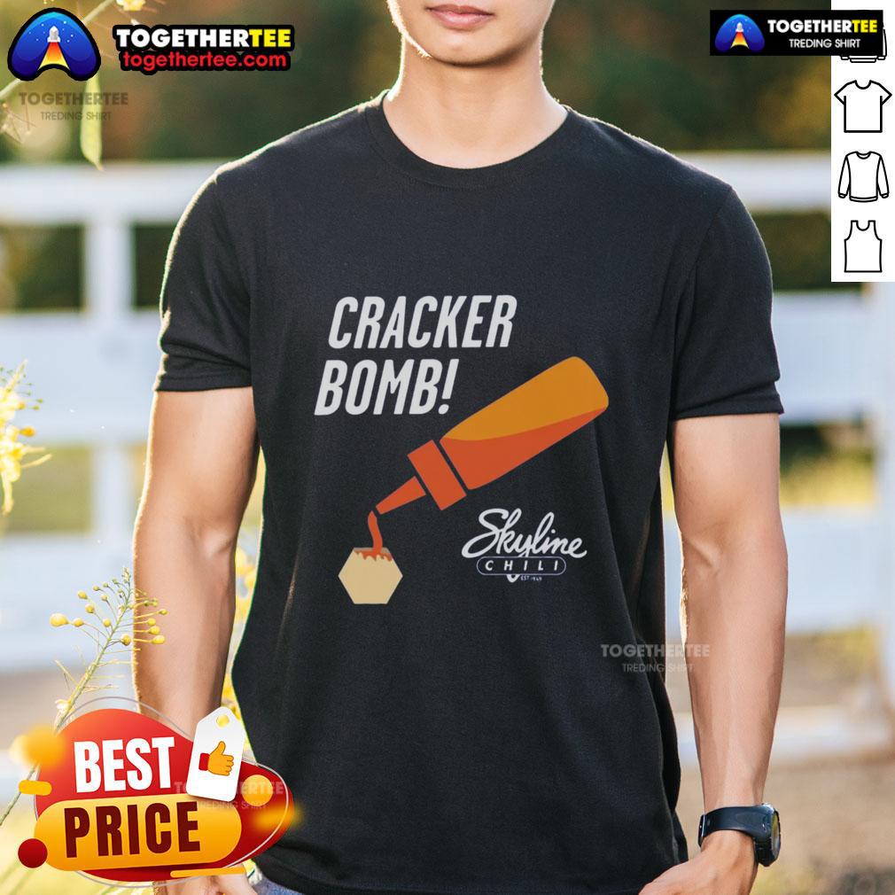 Nice Cracker Bomb Skyline T-Shirt featuring a vibrant skyline design, perfect for casual wear and skyline enthusiasts.