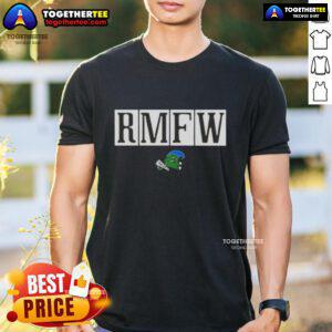 Alt Text: Nice Jon Sumrall RMFW Tulane Green Wave T-Shirt featuring vibrant team colors and logo, perfect for fans.