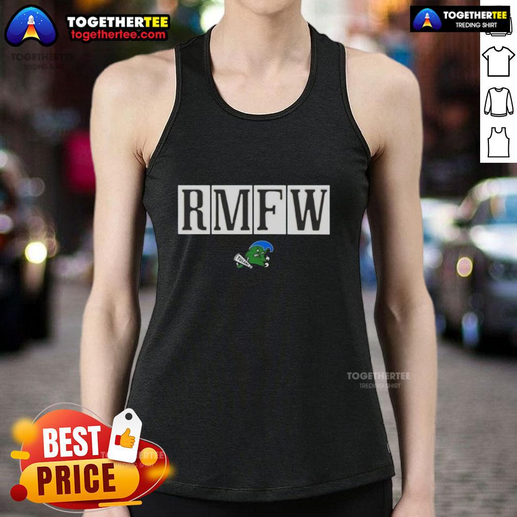 Nice Jon Sumrall RMFW Tulane Green Wave tank top featuring vibrant team colors and logo, perfect for fans.