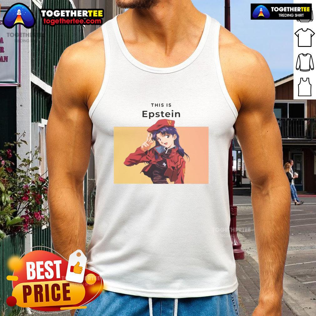 Misato Katsuragi tank top featuring a stylish design inspired by Nice-This-Is-Epstein, perfect for anime fans.