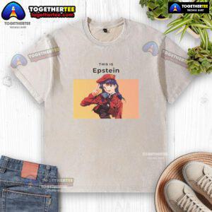 Nice Epstein Misato Katsuragi washed t-shirt featuring vibrant anime design and comfortable fit for casual wear.