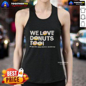 Jay Dee aka J Dilla tribute tank top featuring 'Nice We Love Donuts Too' design, perfect for hip-hop and donut lovers.