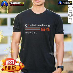 Official Clattenburg 64 Ready T-Shirt featuring bold graphics and comfortable fit for fans and casual wear.