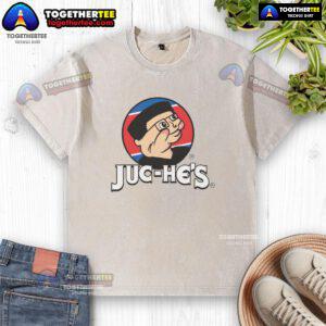Alt Text: Official Juc Hes by K. Thor Jensen washed t-shirt featuring a unique design and comfortable fit, perfect for casual wear.