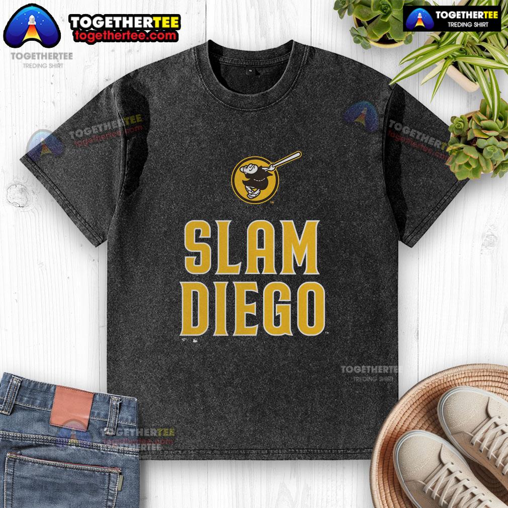 Official San Diego Padres Brown Slam Diego Washed T-Shirt featuring team logo and stylish design for fans.