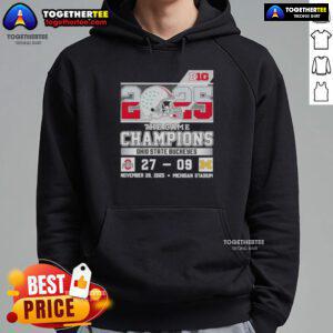 Ohio State Buckeyes hoodie celebrating victory in The Game against Michigan at Big Ten Stadium, perfect for fans.