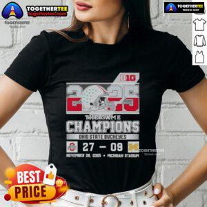 Ohio State Buckeyes champions tee celebrating The Game victory over Michigan at Big Ten Stadium, perfect for fans.