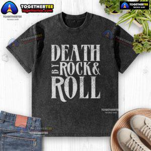 Original Death By Rock Roll washed t-shirt featuring a vintage design and soft fabric, perfect for music lovers.