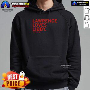 Original Lawrence Loves Libby Fandel hoodie in vibrant colors, showcasing unique design and comfortable fit.