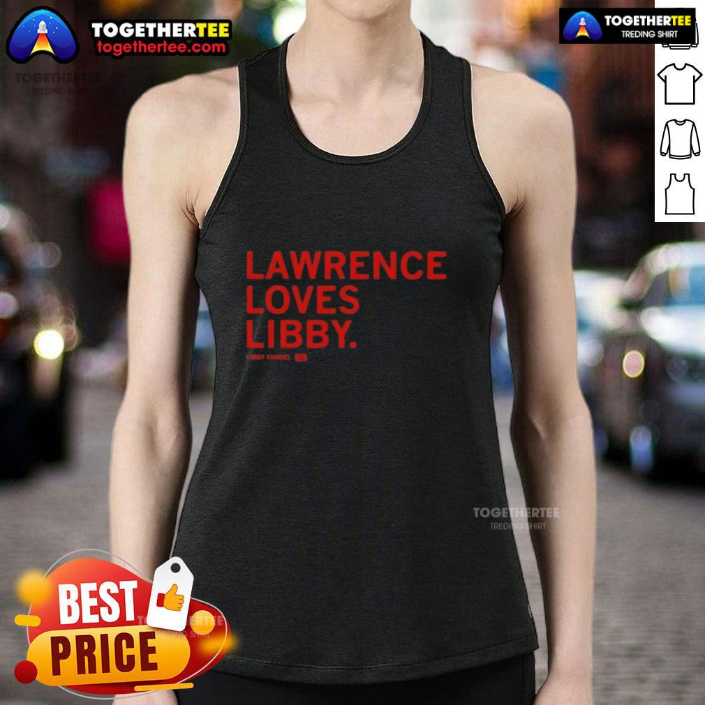 Original Lawrence Loves Libby Fandel tank top featuring a stylish design and vibrant colors for casual wear.