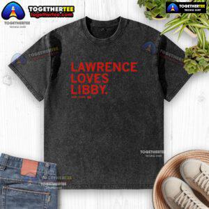 Original Lawrence Loves Libby Fandel washed t-shirt in soft fabric, featuring a stylish graphic design.
