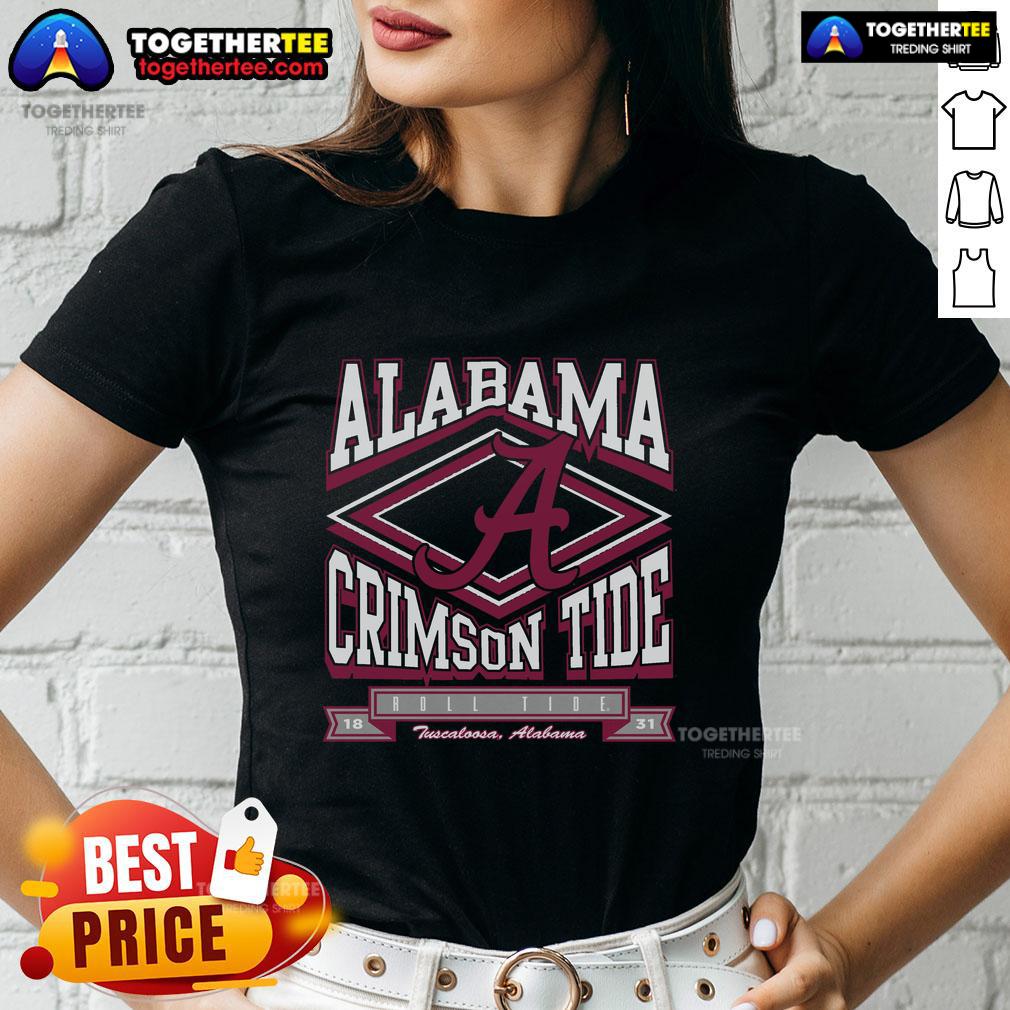 Premium Alabama Crimson Tide Heater Ladies Tee featuring vibrant team colors, perfect for game day and casual wear.