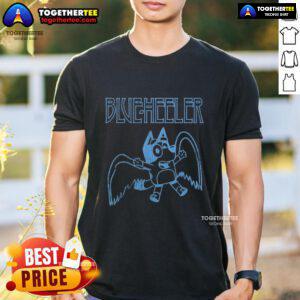 Premium Blue-Heeler Bluey T-Shirt featuring a vibrant design of Bluey, perfect for dog lovers and fans of the show.