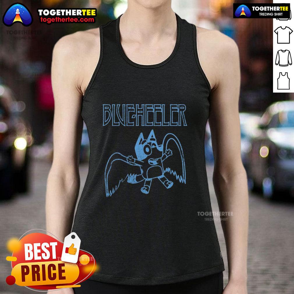 Premium Blue Heeler Bluey tank top featuring a vibrant design, perfect for dog lovers and fans of Bluey.