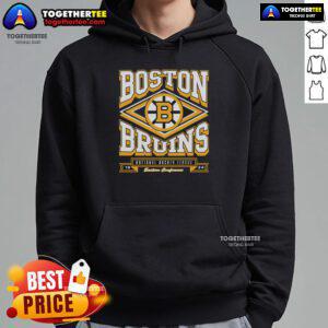 Premium Boston Bruins Heater Hoodie in black featuring logo and warm fabric, perfect for fans and chilly game days.