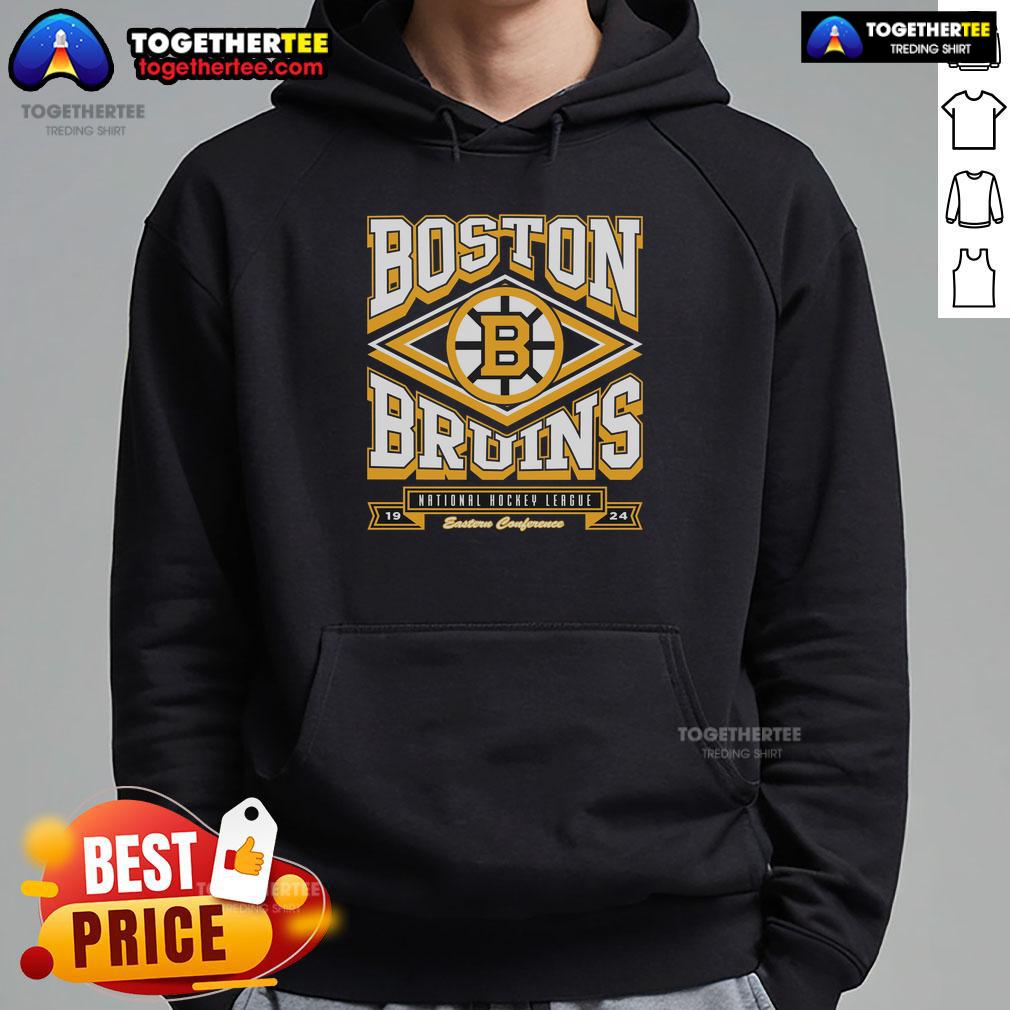 Premium Boston Bruins Heater Hoodie in black featuring logo and warm fabric, perfect for fans and chilly game days.