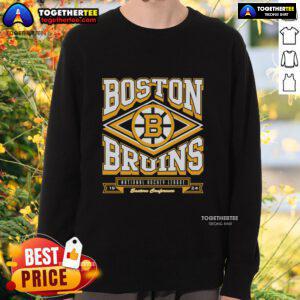 Alt Text: Premium Boston Bruins Heater Sweatshirt featuring team logo, soft fabric, perfect for game day and casual wear.