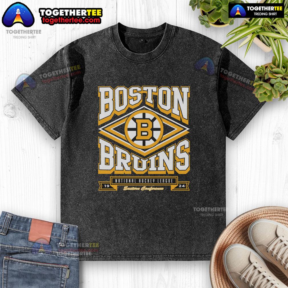 Alt Text: Premium Boston Bruins heater washed t-shirt featuring vibrant team colors and a comfortable fit for fans.