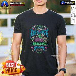Alt Text: Premium Desert Bus For Hope 2025 T-Shirt featuring vibrant graphics, perfect for supporters and fans of the charity event.