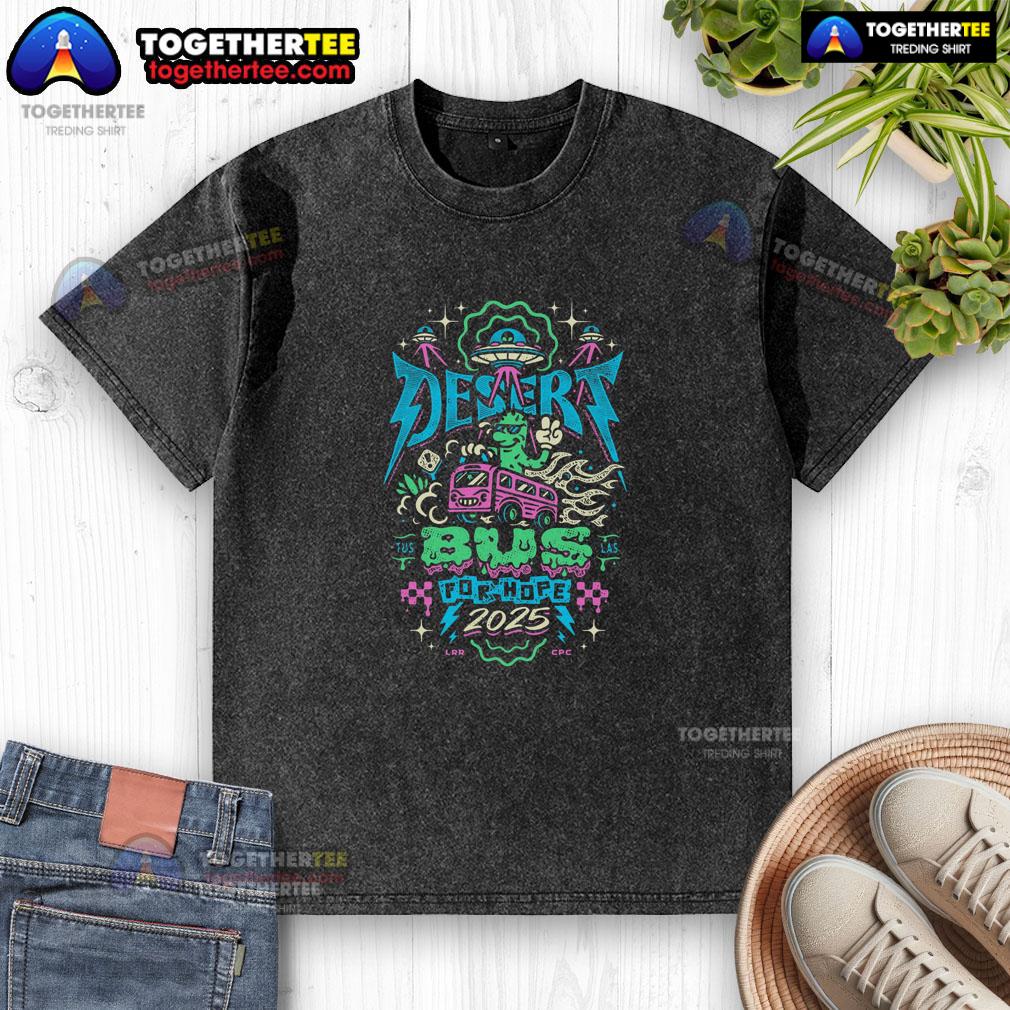 Premium Desert Bus for Hope 2025 washed t-shirt featuring a stylish design, perfect for casual wear and charity support.