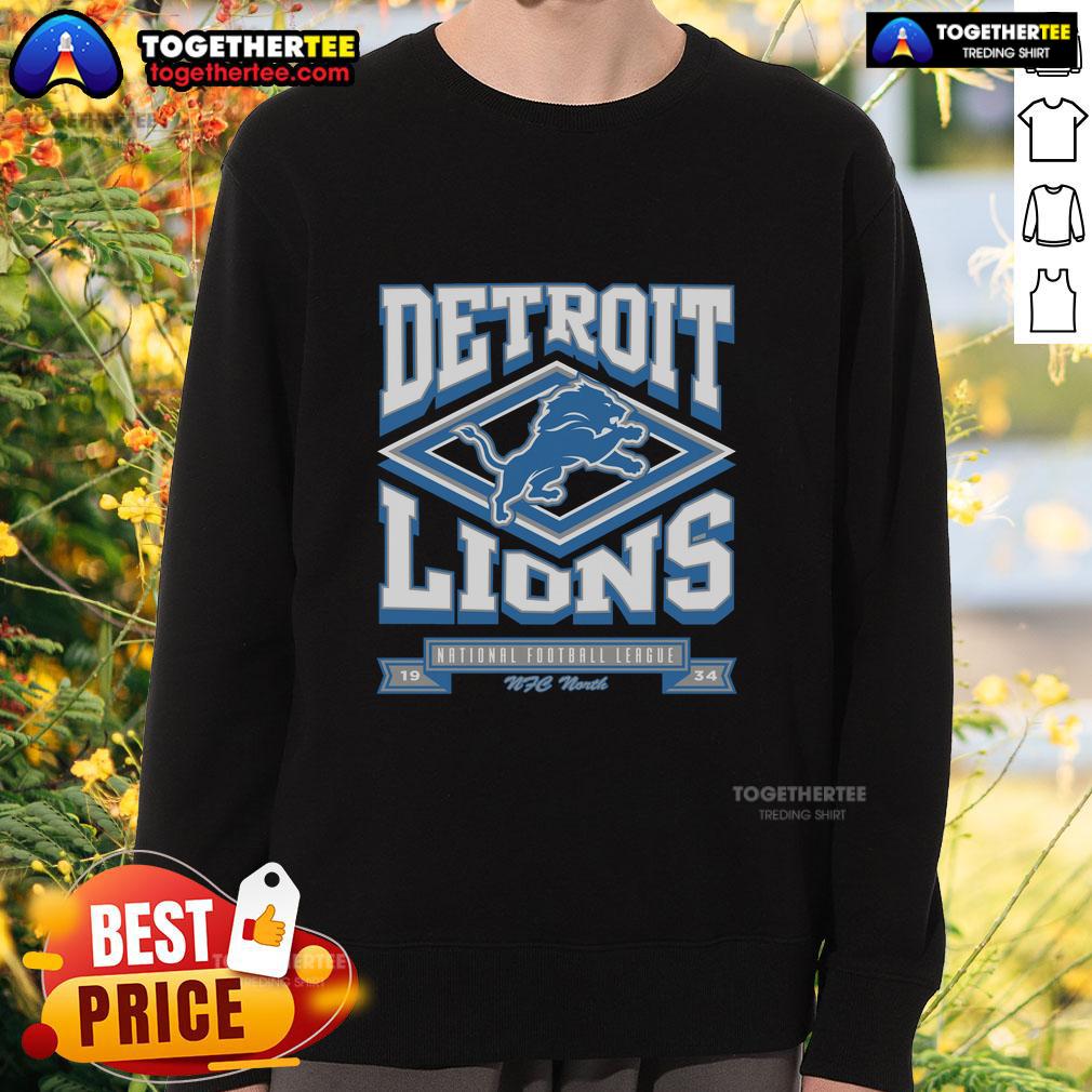Premium Detroit Lions heater sweatshirt featuring team logo and cozy design, perfect for game day warmth.