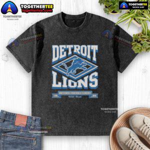 Premium Detroit Lions Heater Washed T-Shirt featuring a vintage design, perfect for fans and casual wear.