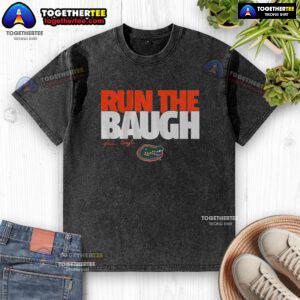Premium Florida Gators Jadan Baugh Run The Baugh Washed T-Shirt, showcasing vibrant team colors and stylish design.