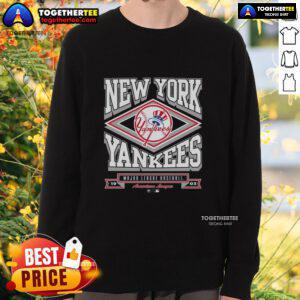 Premium New York Yankees Heater Sweatshirt in navy blue, featuring the iconic Yankees logo and a cozy design.