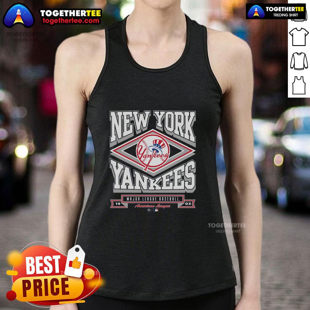 Premium New York Yankees heater tank top featuring bold team logo, perfect for summer and game day style.