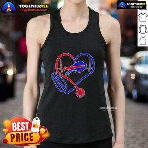 Premium Nurse Love Buffalo Bills Tank Top featuring a stylish design for fans and healthcare professionals.