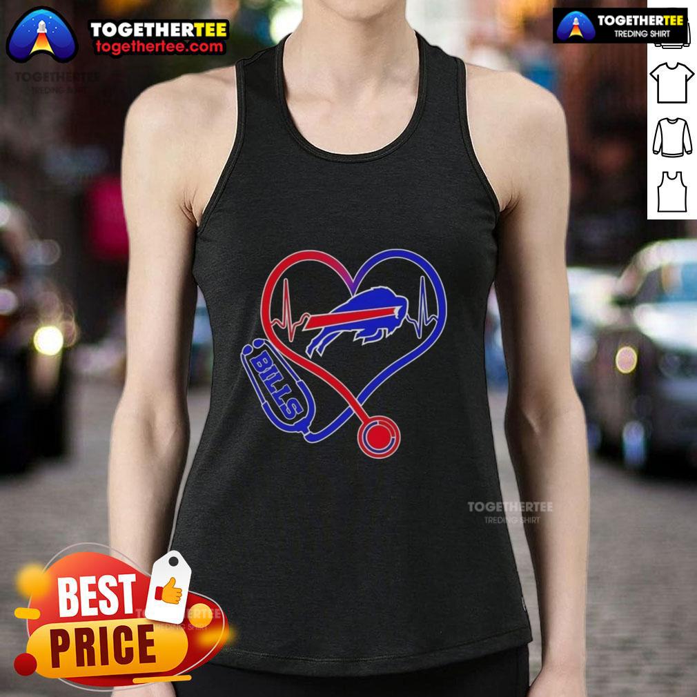 Premium Nurse Love Buffalo Bills Tank Top featuring a stylish design for fans and healthcare professionals.