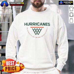 Top Miami Hurricanes basketball logo sweatshirt featuring vibrant colors and stylish design for fans.