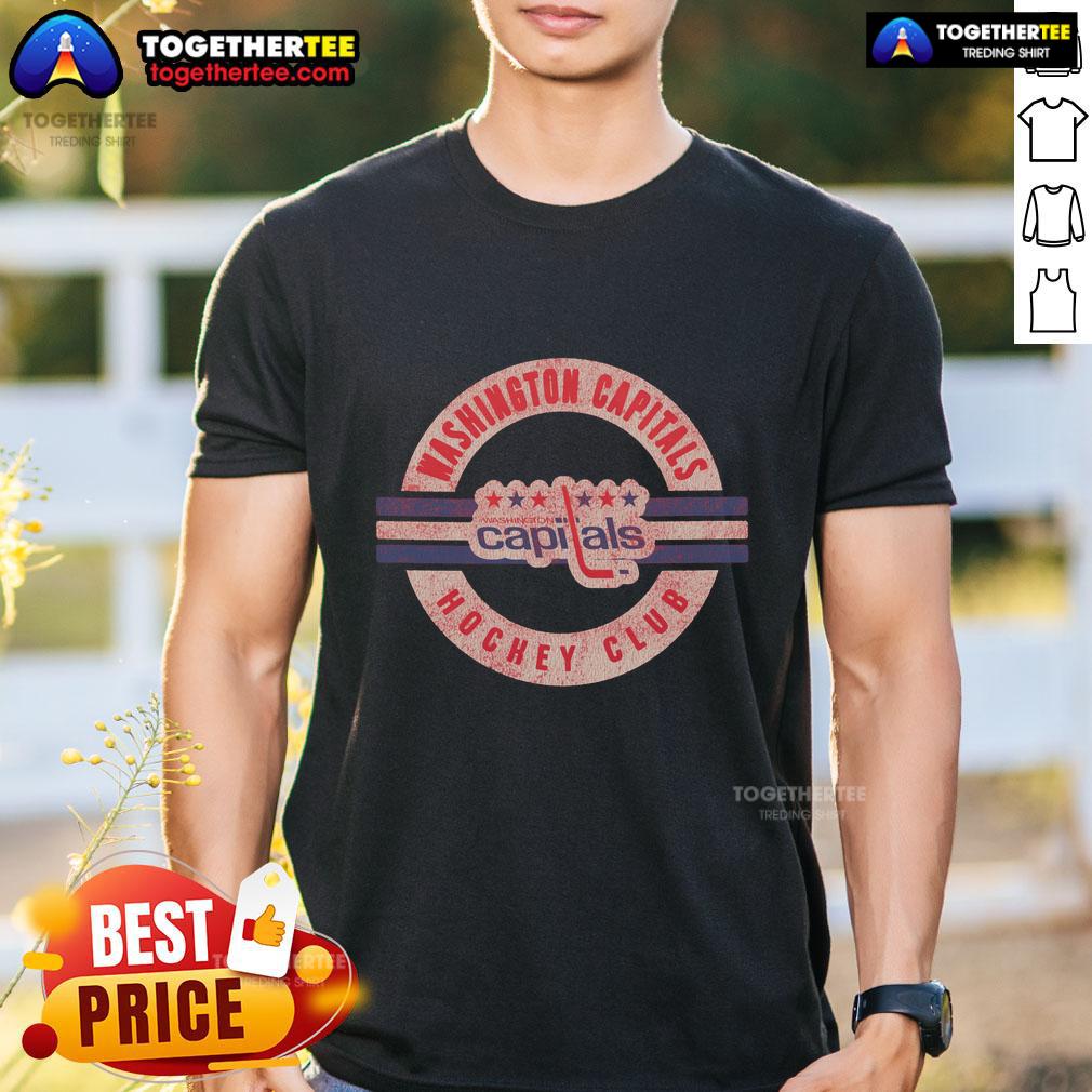Top Washington Capitals Vintage Surround T-Shirt in navy blue with retro logo design, perfect for fans and collectors.