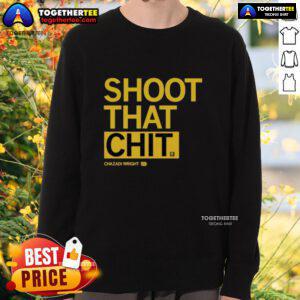 Alt Text: Awesome Chazadi Wright Shoot That Chit Sweatshirt in vibrant colors, perfect for casual wear and trendy outfits.